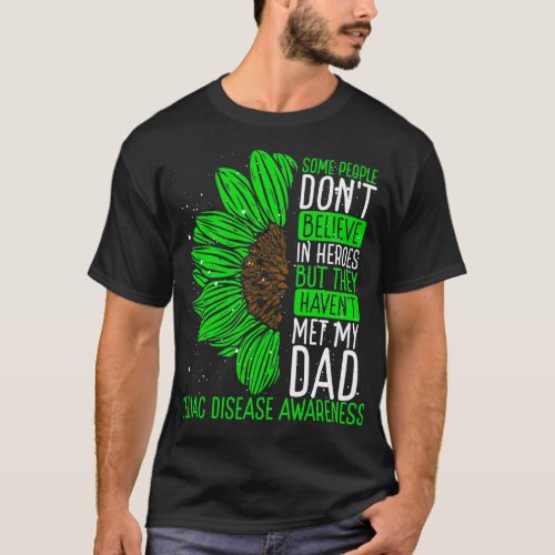 Celiac Disease Awareness Ribbon Dad Warrior T_Shirt