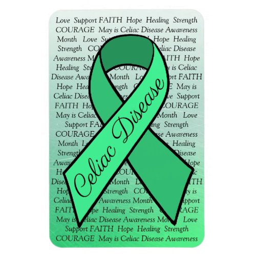 Celiac Disease Awareness Ribbon Green Magnet