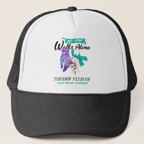 Celiac Disease Awareness Ribbon Support Gifts Trucker Hat