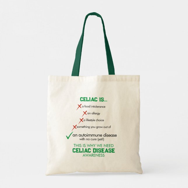 Celiac Disease Awareness Tote Bag (Back)