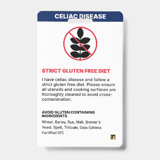 Celiac Disease Badge (US English)