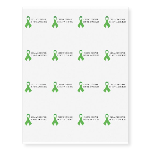 Celiac Disease is Not a Choice Temporary Tattoos (Front)