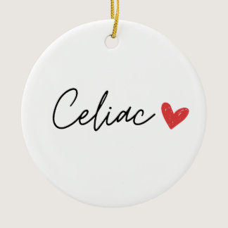 Celiac Heart Ceramic Ornament