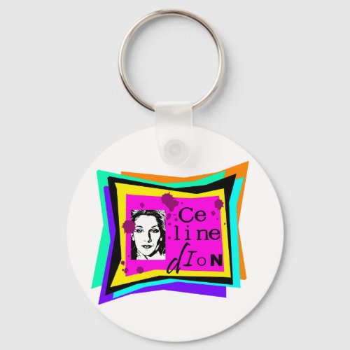 Celine Dion - pop art Keychain