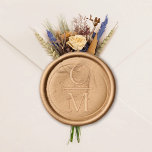 Celine • Elegant Stacked Initials Monogram Wax Seal Sticker<br><div class="desc">These elegant gold monogram wax seal stickers perfectly complement the "Celine" celestial wedding suite. Featuring a simple monogram design and a rich gold finish, these seals beautifully coordinate with the starry night sky collection. The timeless, handcrafted look of the wax seal adds a sophisticated touch to your wedding stationery while...</div>