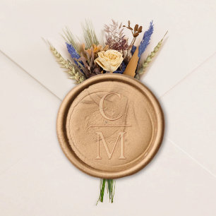 Celine • Elegant Stacked Initials Monogram Wax Seal Sticker