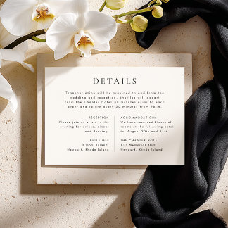 CELINE Minimalist Wedding Details Enclosure Card