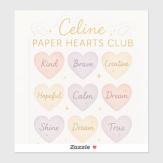 Celine Paper Hearts Club – Kindness Mini Sticker S