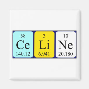 Celine periodic table name magnet