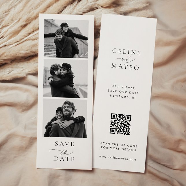 CELINE Save the Date Bookmark Photo Strip QR Code (Creator Uploaded)