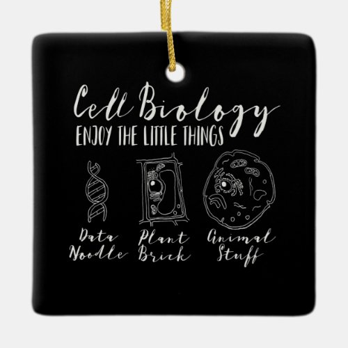 cell biology funny science  _ nerdy   geeks ceramic ornament