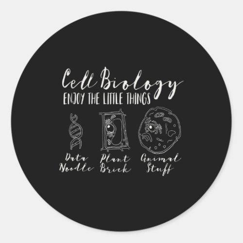 cell biology funny science  _ nerdy   geeks classic round sticker