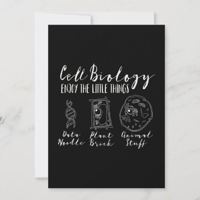 cell biology funny science  - nerdy   geeks holiday card (Front)