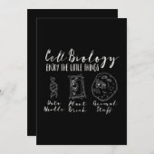 cell biology funny science  - nerdy   geeks holiday card (Front/Back)