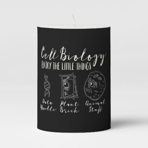 cell biology funny science  _ nerdy   geeks pillar candle