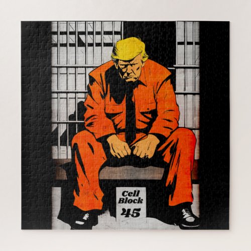Cell Block 45 _ Trump Jail Time Jigsaw Puzzle