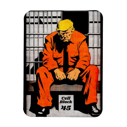 Cell Block 45 _ Trump Jail Time Magnet