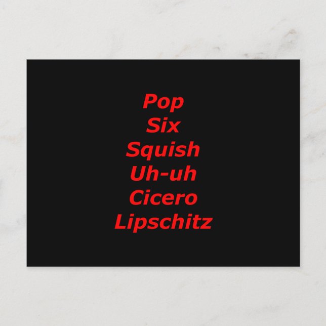 Cell Block Tango Postcard (Front)