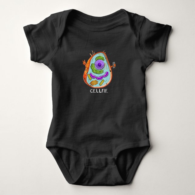 cell fie biology  cellular biology science teacher baby bodysuit (Front)