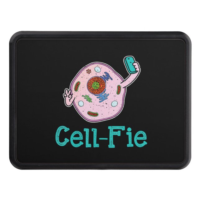 Cell-Fie Funny Biology Science Teacher Pun Gift Hitch Cover (Front)