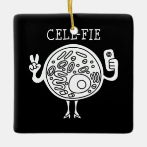 cell fie  science pun teacher biology student gift ceramic ornament