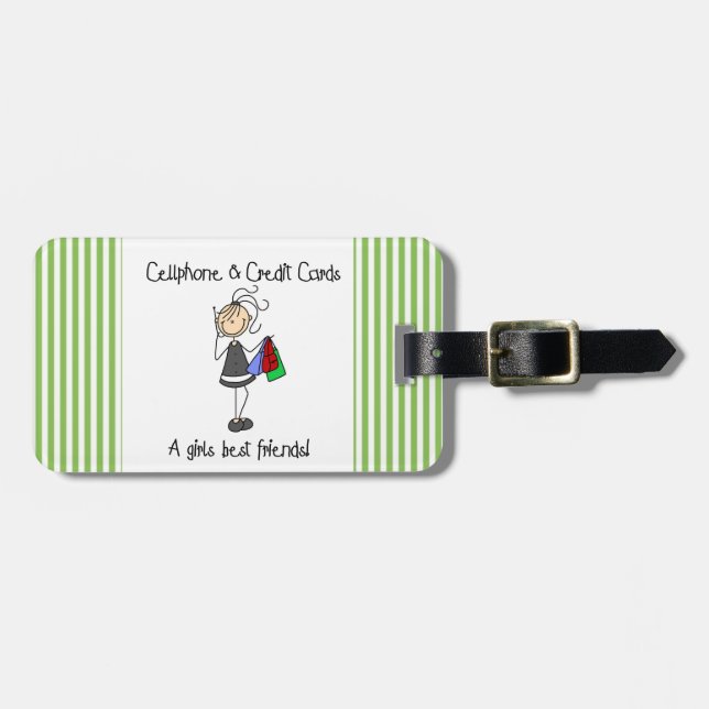 Cell Phone and Credit Cards Luggage Tag (Front Horizontal)