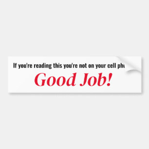 cell phone Bumper Sticker