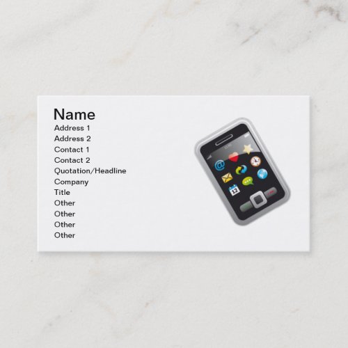 Cell Phone Business Card