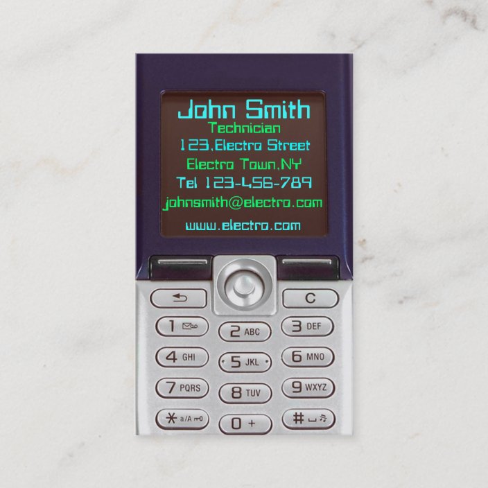 cell home business card