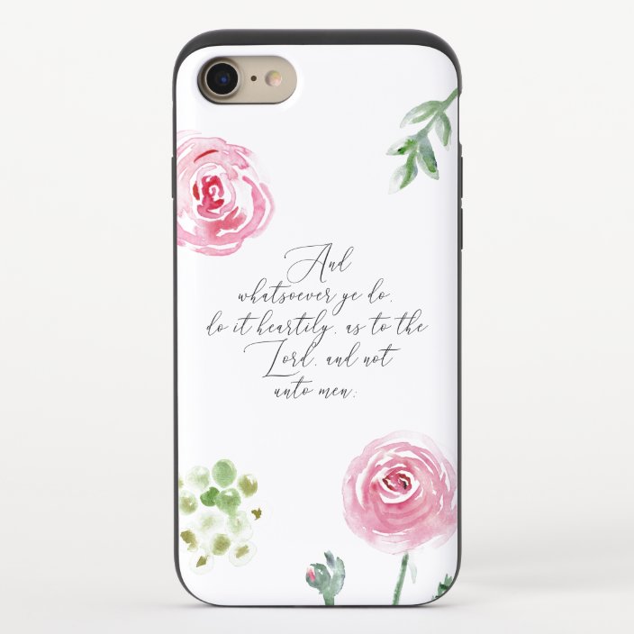 Cell Phone Case With Bible Verse And Watercolor Zazzle Com