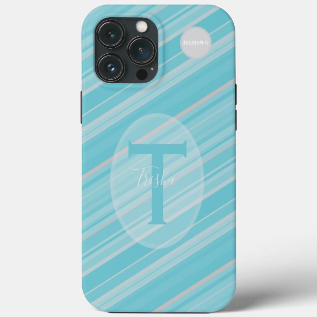 Cell Phone Case with Initial and Name HAMbyWG (Back)