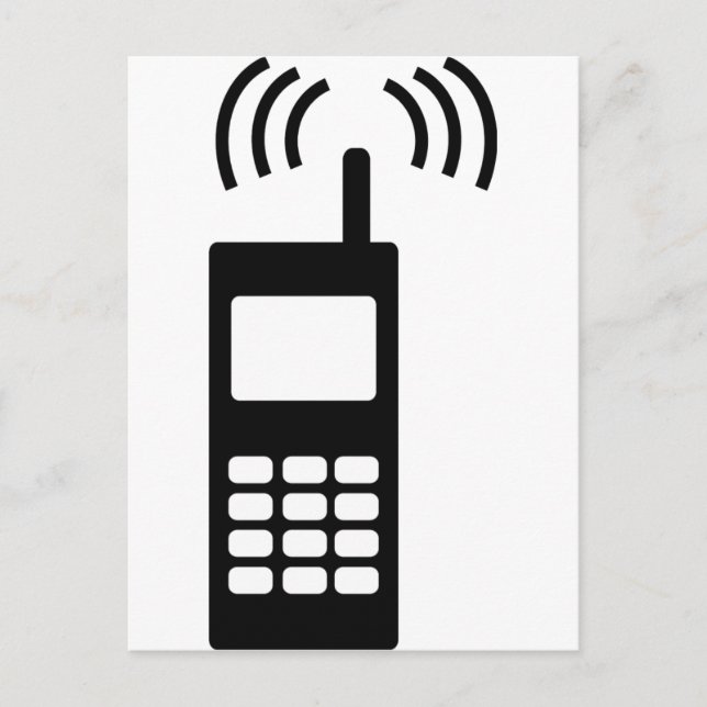 cell phone celly mobil handy postcard (Front)