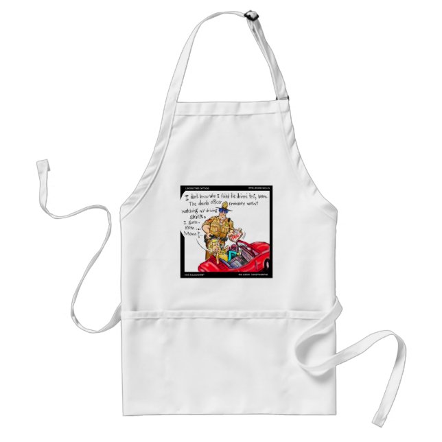 Cell Phone Driver Funny Tees Mugs Gifts Adult Apron (Front)