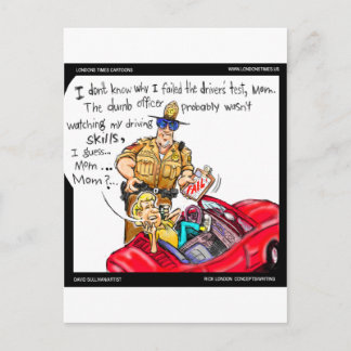 Cell Phone Driver Funny Tees Mugs Gifts Postcard