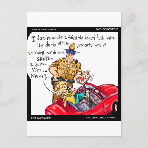 Cell Phone Driver Funny Tees Mugs Gifts Postcard