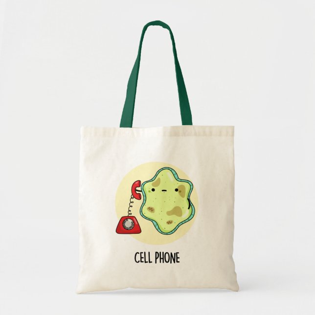 Cell Phone Funny Biology Science Pun  Tote Bag (Front)