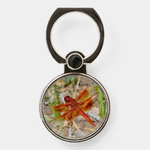 Cell Phone Holder/Grip Orange Dragonfly Phone Ring Stand