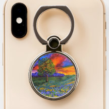 Cell Phone Holder/Grip Wildflower Sunset