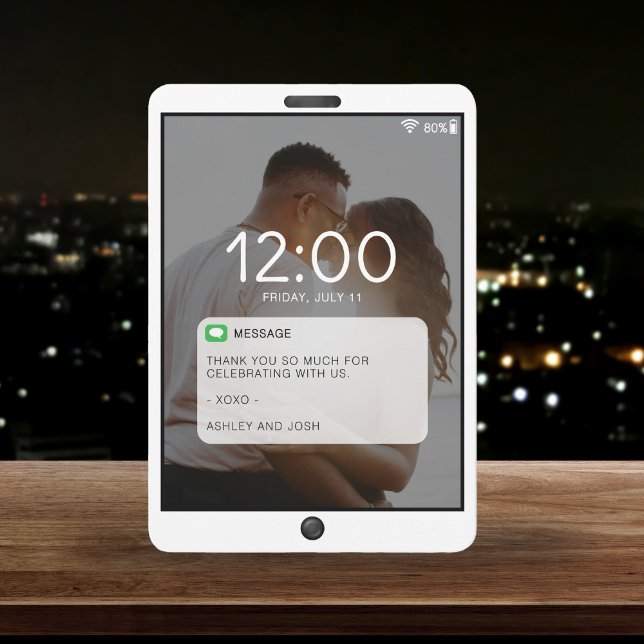 Cell Phone Lock Screen Photo Thank You Card (Cell Phone Lock Screen Photo Thank You Card
)