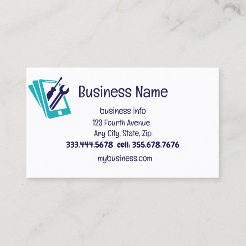 Cell Phone Repair Sales  Services Business Card