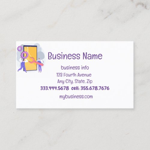 Cell Phone Repair Sales  Services Business Card