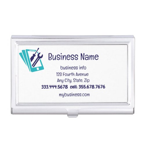 Cell Phone Repair Sales  Services Business Card Case
