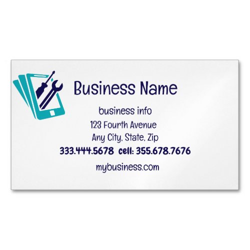 Cell Phone Repair Sales  Services Business Card Magnet