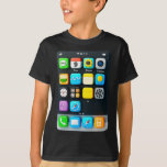 Cell Phone Screen Smartphone Mobile App Halloween  T-Shirt