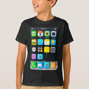 Cell Phone Screen Smartphone Mobile App Halloween T-Shirt