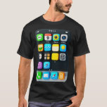 Cell Phone Screen Smartphone Mobile App Halloween  T-Shirt