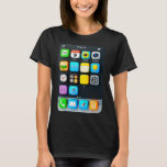 Cell Phone Screen Smartphone Mobile App Halloween  T-Shirt