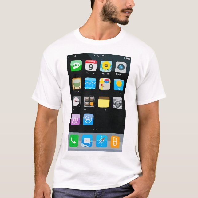 Cell Phone Smartphone Mobile App Halloween Costume T-Shirt (Front)