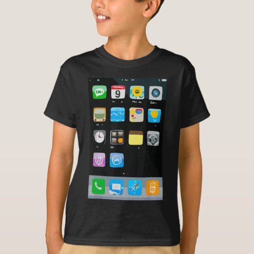 Cell Phone Smartphone Mobile App Halloween Costume T_Shirt