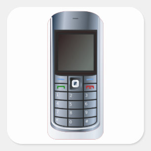 Cell Phone Square Sticker